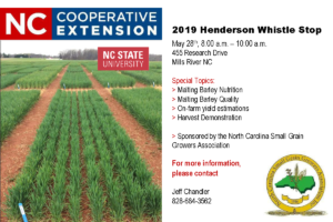 Cover photo for 2019 Small Grain Whistle Stop