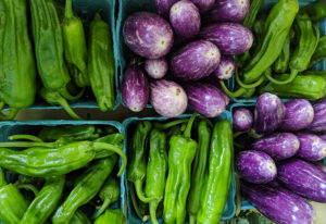 Farmers' market produce.