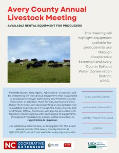 Cover photo for Avery County Annual Livestock Meeting