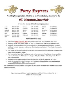 Cover photo for NC Mountain State Fair Pony Express 2025